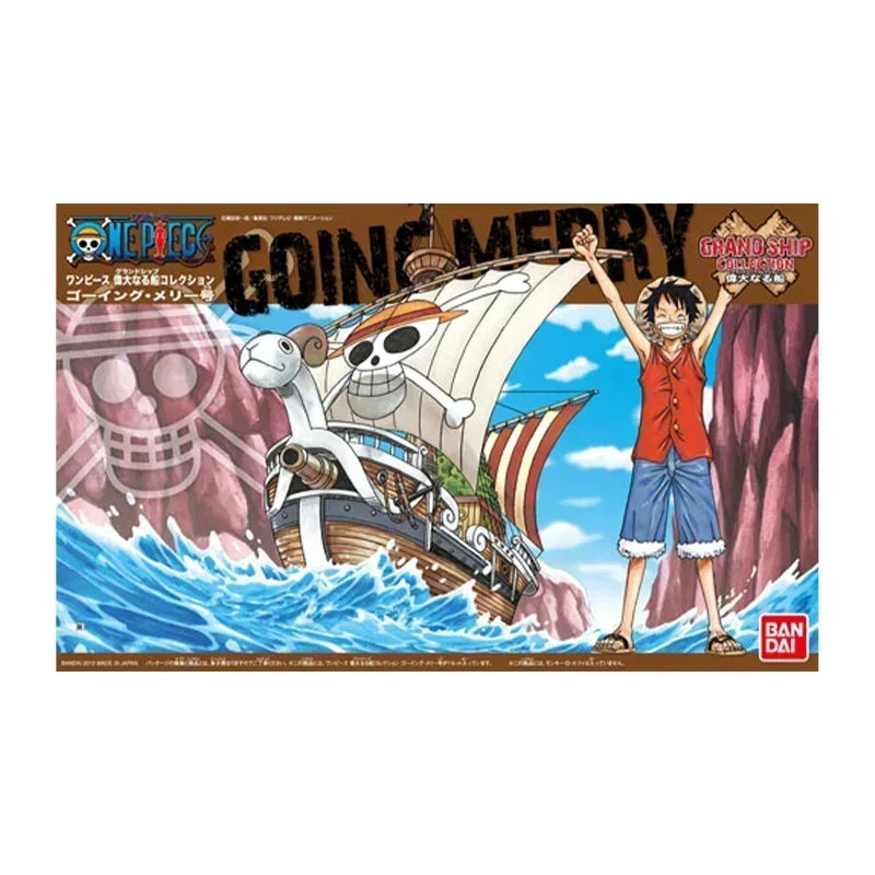 Bandai Original 5057427 Anime ONE PIECE Model GRAND SHIP COLLECTION GOING MERRY Action Figure Assembly Model Toys Children Gifts